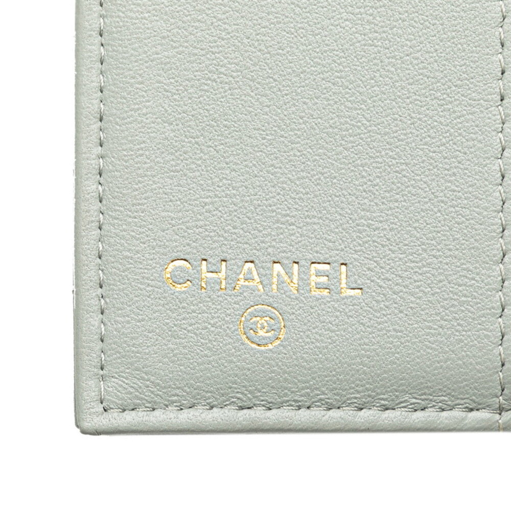 CHANEL Authentic Gray Lambskin Leather Wallet - Picture 8 of 11